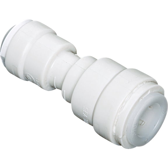 Watts 1015R-0806 AquaLock Plastic Mini Series, 1/2" OD x 3/8" OD Lead-Free Polypropylene Mini Reducing Coupling Union Connector, O-Ring, Quick Push-to-Connect Design, Tool-Free Installation