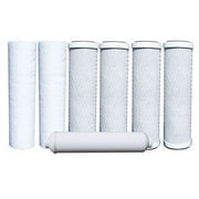 CFS 7-Pack RO Replacement Filters, 1 Year 5 Stage Set, Compatible with Watts Premier 500024