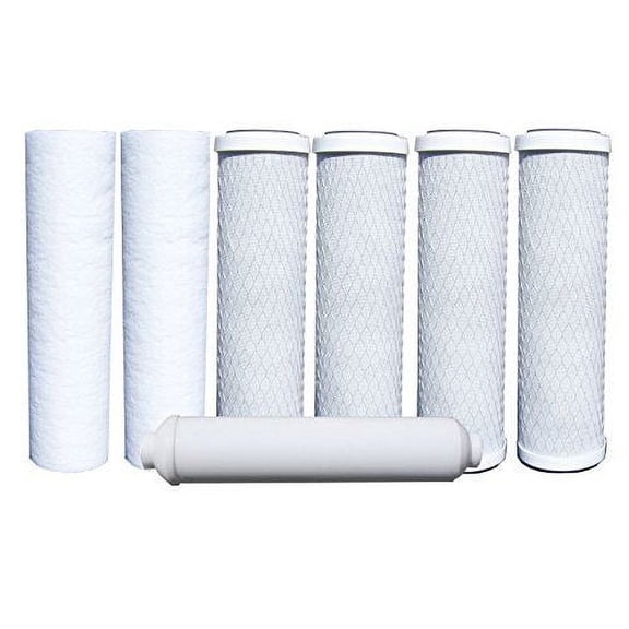 CFS 7-Pack RO Replacement Filters, 1 Year 5 Stage Set, Compatible with Watts Premier 500024