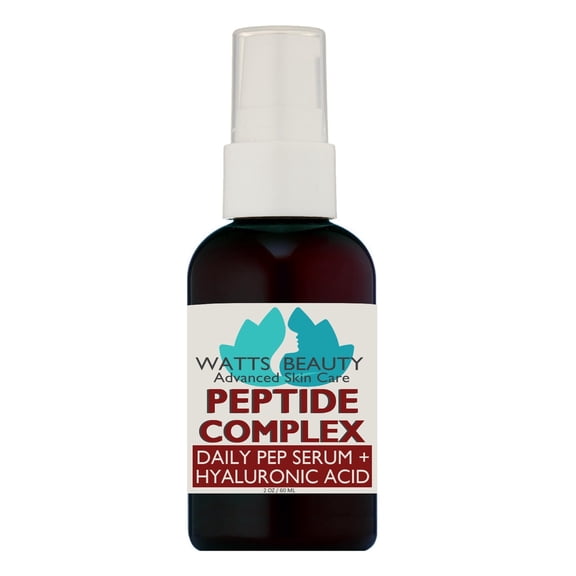 Watts Beauty Multi-Peptide Face Serum, Smooth Lines & Skin Bounce, 2 oz