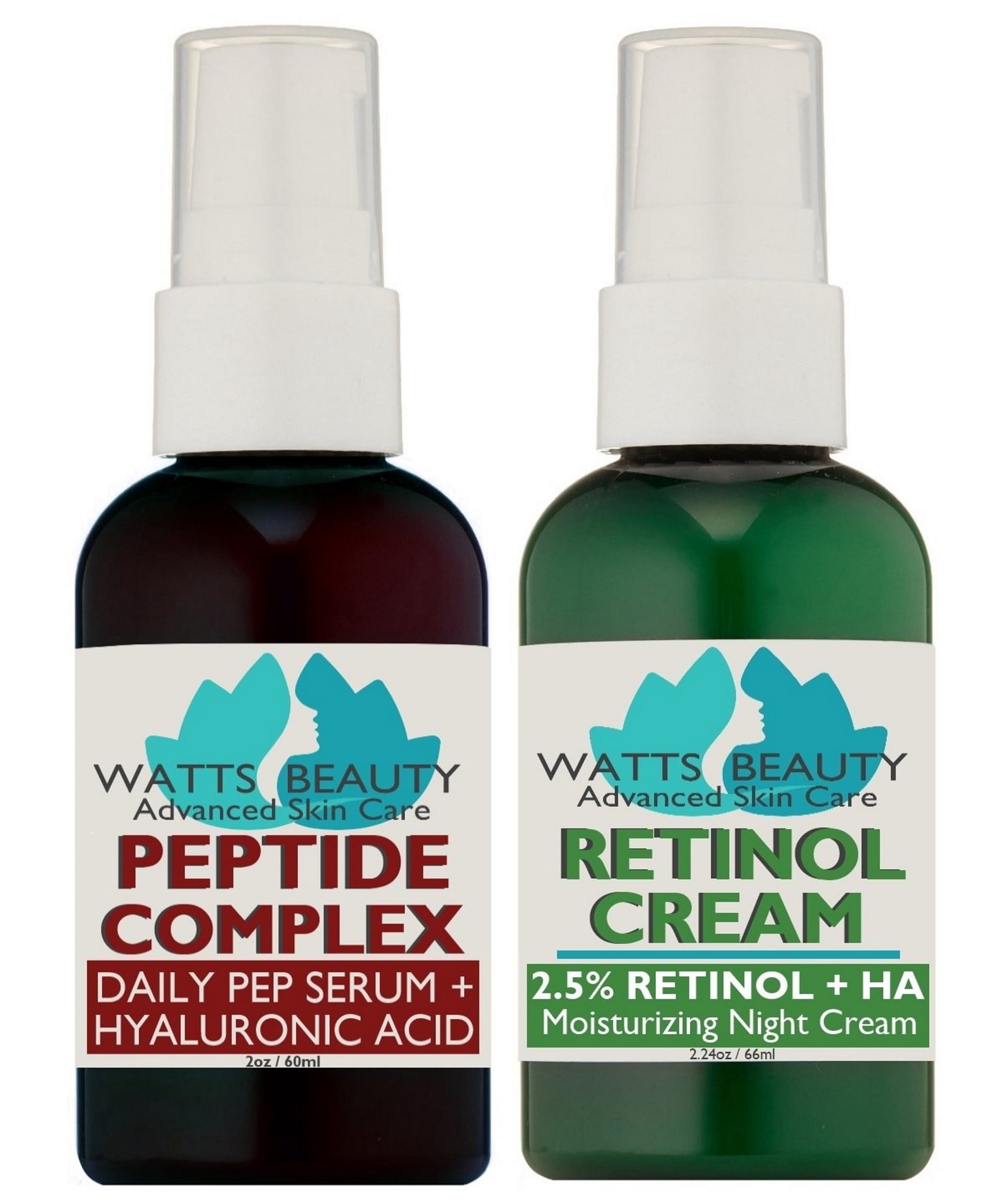 Watts Beauty Retinol Cream and Peptide Serum Set