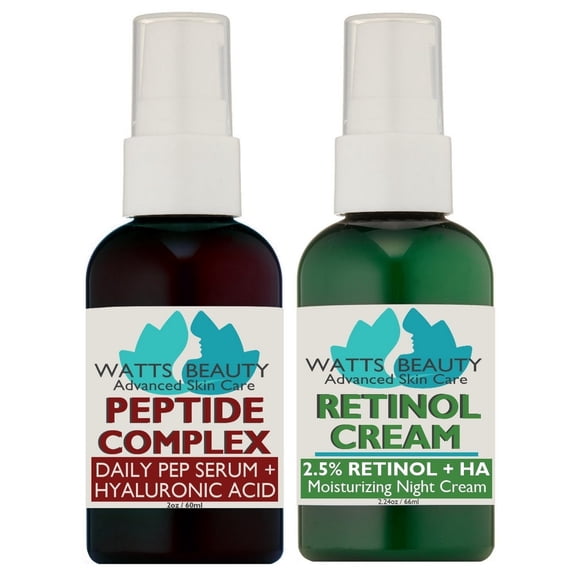 Watts Beauty Retinol Cream and Peptide Serum Set