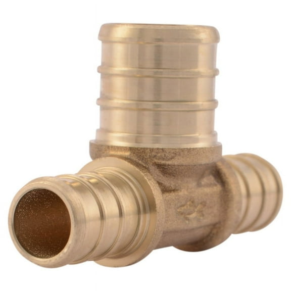 SharkBite Brass Barb Tee Tubular T Pipe - 0.5 x 0.5 x 0.75 In