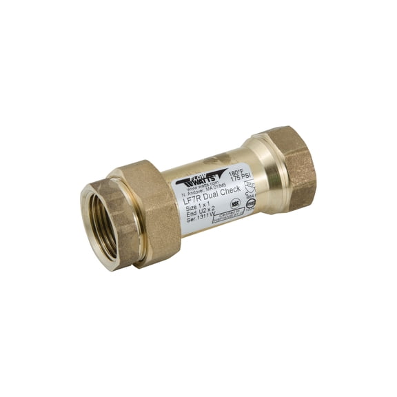 Watts Dual Check Low Lead Backflow Preventer - Pack of 2  Residential Use, Standard Application