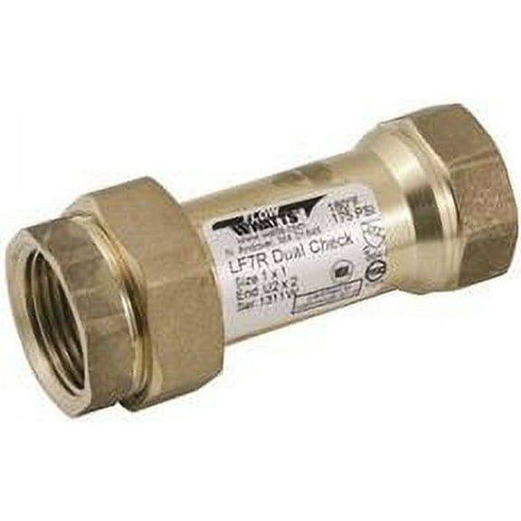 Watts Dual Check Valve, 1 In. Fip, Lead Free