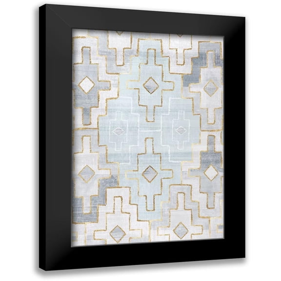 Watts, Eva 11x14 Black Modern Framed Museum Art Print Titled - Silver Blue II