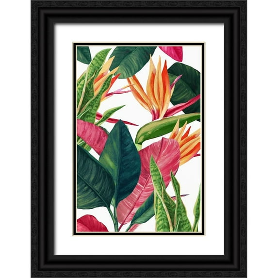 Watts, Eva 11x14 Black Ornate Wood Framed with Double Matting Museum Art Print Titled - Edens Tropical Palms