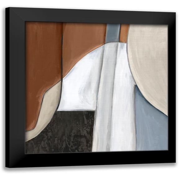 Watts, Eva 12x12 Black Modern Framed Museum Art Print Titled - Blue Match I
