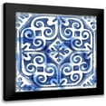 thumbnail image 1 of Watts, Eva 12x12 Black Modern Framed Museum Art Print Titled - Blue Mosaic Tile II, 1 of 5