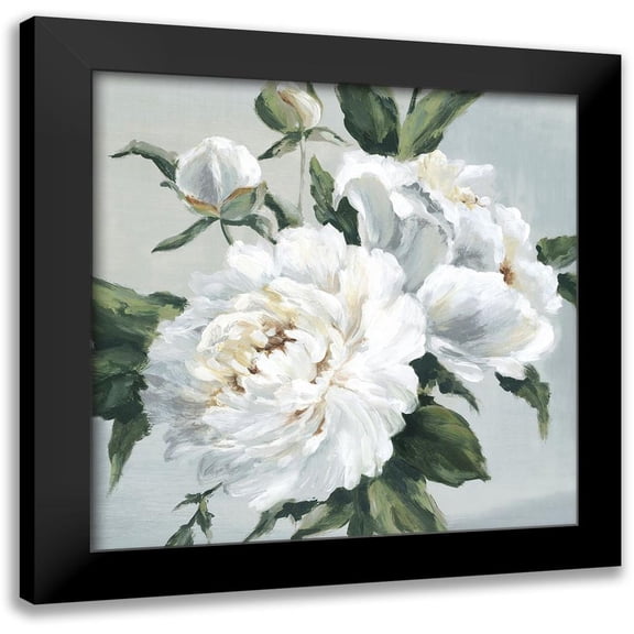 Watts, Eva 12x12 Black Modern Framed Museum Art Print Titled - Large Peonies I