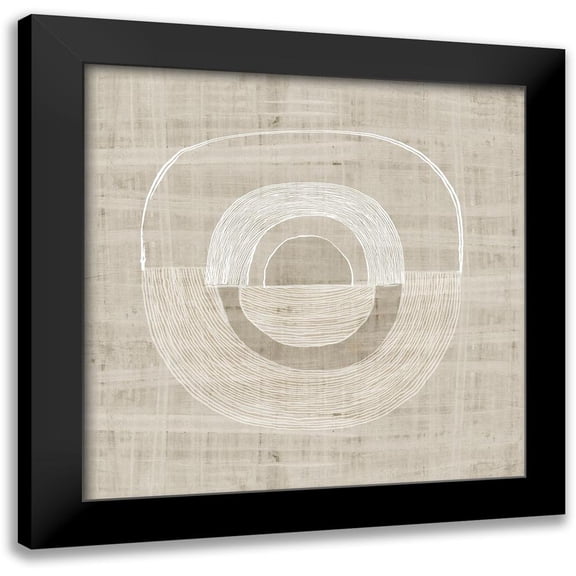 Watts, Eva 12x12 Black Modern Framed Museum Art Print Titled - Organic Weave I