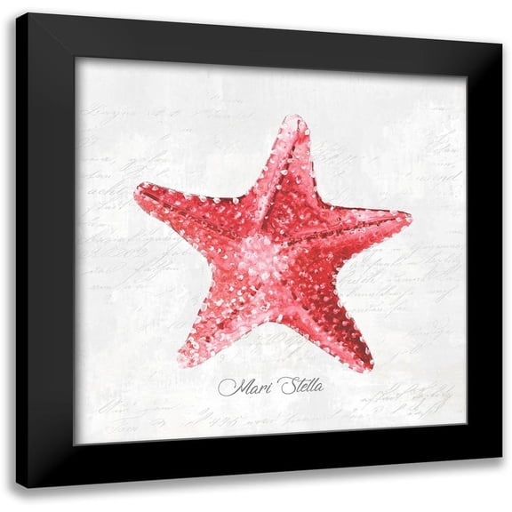 Watts, Eva 12x12 Black Modern Framed Museum Art Print Titled - Red Starfish