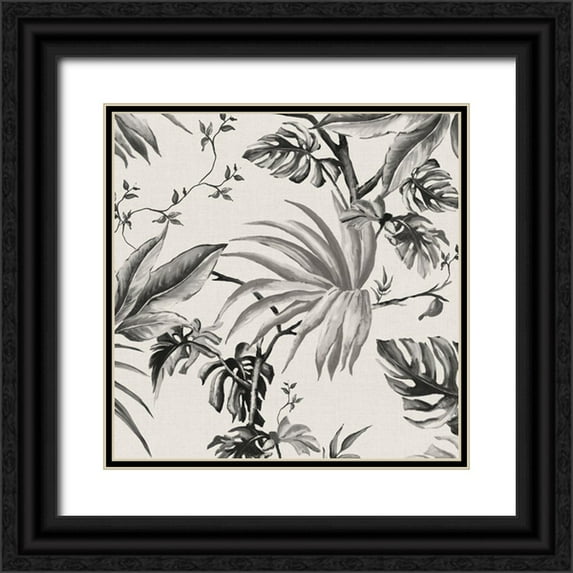 Watts, Eva 12x12 Black Ornate Wood Framed with Double Matting Museum Art Print Titled - Vintage Palms Tolie I