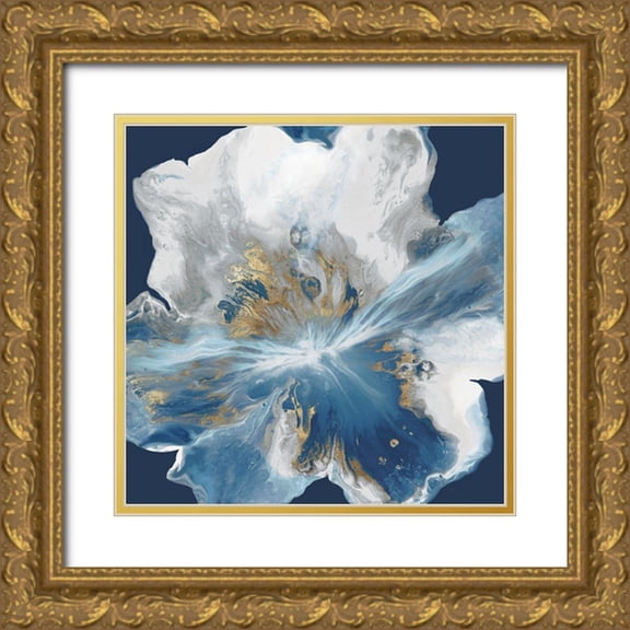 Watts, Eva 12x12 Gold Ornate Wood Framed with Double Matting Museum Art Print Titled - Liquid Enigma II