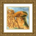 thumbnail image 1 of Watts, Eva 12x12 Gold Ornate Wood Framed with Double Matting Museum Art Print Titled - Musical Sax, 1 of 4