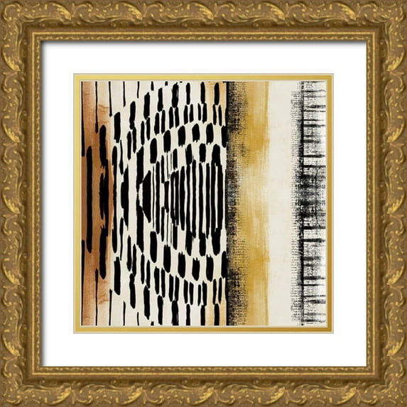 Watts, Eva 12x12 Gold Ornate Wood Framed with Double Matting Museum Art Print Titled - No Borders I
