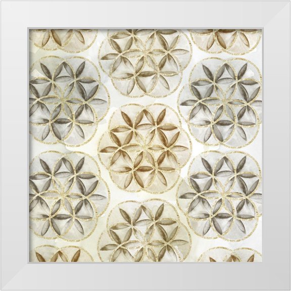 Watts, Eva 12x12 White Modern Wood Framed Museum Art Print Titled - Repeat Pattern II