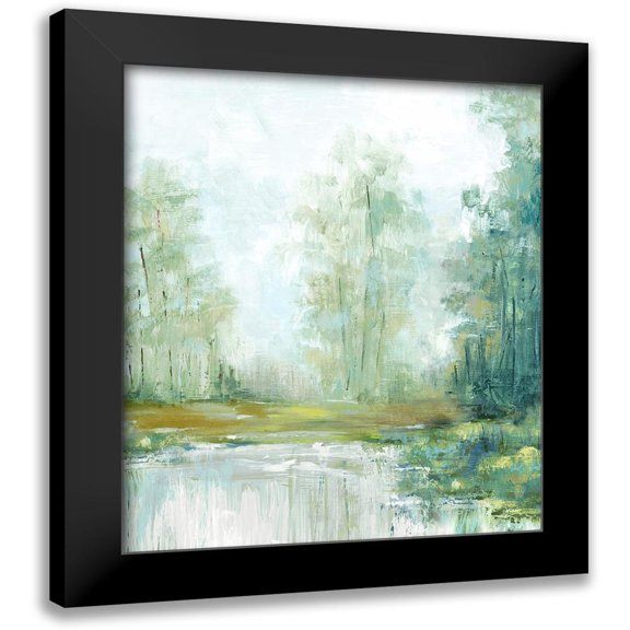 Watts, Eva 12x14 Black Modern Framed Museum Art Print Titled - Jade Forest II