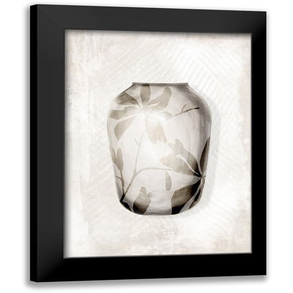 Watts, Eva 12x14 Black Modern Framed Museum Art Print Titled - Neutral Vase II