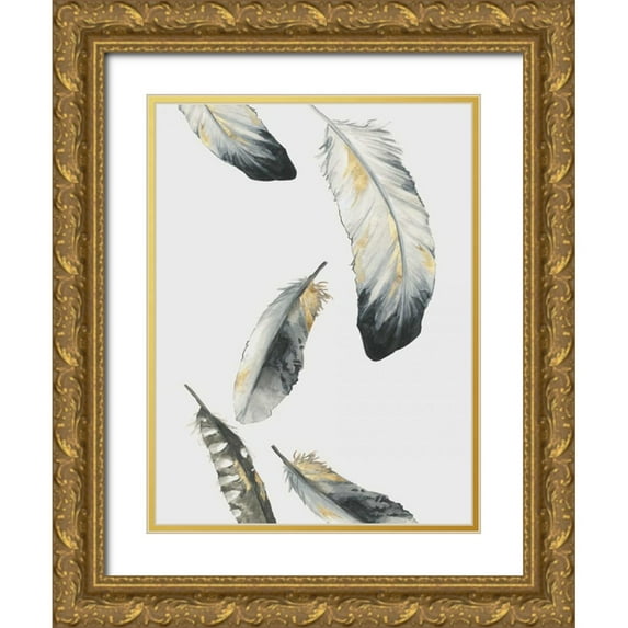 Watts, Eva 12x14 Gold Ornate Wood Framed with Double Matting Museum Art Print Titled - Touch of Gold I
