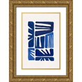 thumbnail image 1 of Watts, Eva 13x18 Gold Ornate Wood Framed with Double Matting Museum Art Print Titled - Indigo Form II, 1 of 4