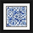 thumbnail image 1 of Watts, Eva 15x15 Black Ornate Wood Framed with Double Matting Museum Art Print Titled - Blue Mosaic Tile I, 1 of 4