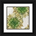 thumbnail image 1 of Watts, Eva 15x15 Black Ornate Wood Framed with Double Matting Museum Art Print Titled - Burst of Green, 1 of 4