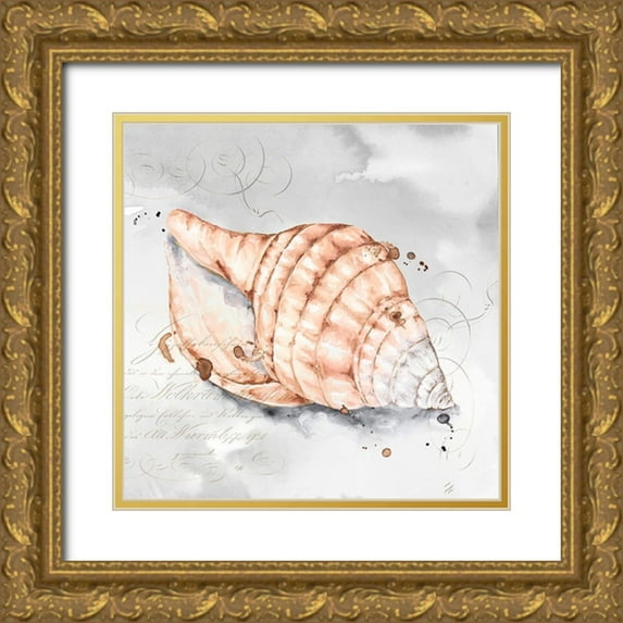 Watts, Eva 15x15 Gold Ornate Wood Framed with Double Matting Museum Art Print Titled - Blush Shell I