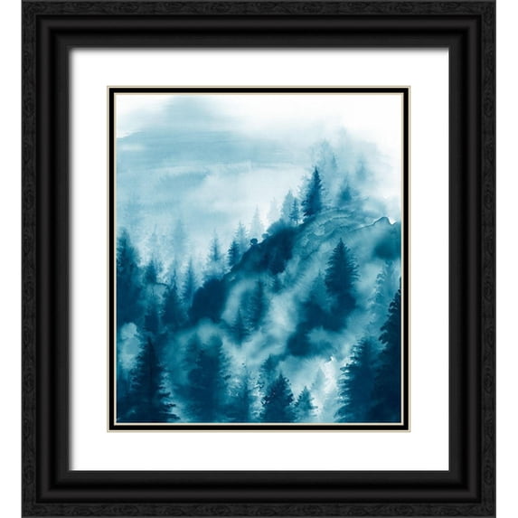 Watts, Eva 15x17 Black Ornate Wood Framed with Double Matting Museum Art Print Titled - Foggy Dew I