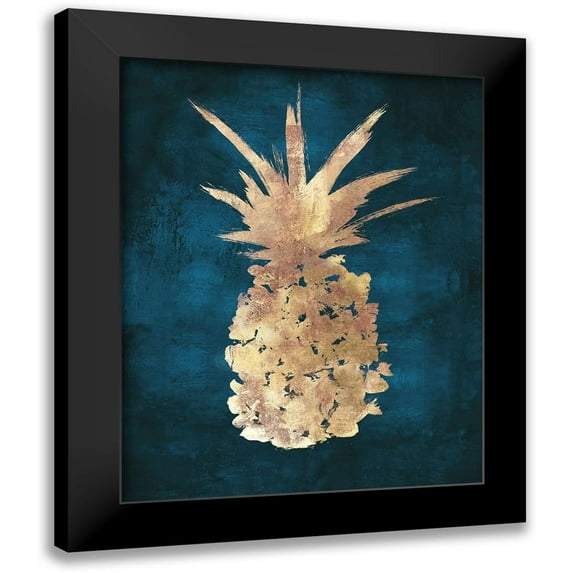 Watts, Eva 15x18 Black Modern Framed Museum Art Print Titled - Golden Night Pineapple