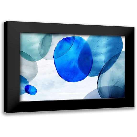 Watts, Eva 18x13 Black Modern Framed Museum Art Print Titled - Blue Bubbles