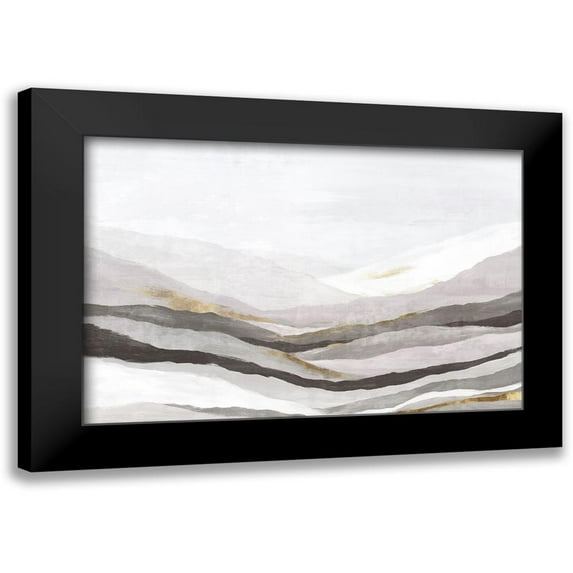 Watts, Eva 18x13 Black Modern Framed Museum Art Print Titled - Far Away Land II Neutral Version