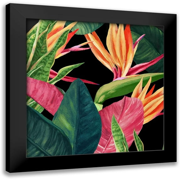 Watts, Eva 20x20 Black Modern Framed Museum Art Print Titled - Green Palms