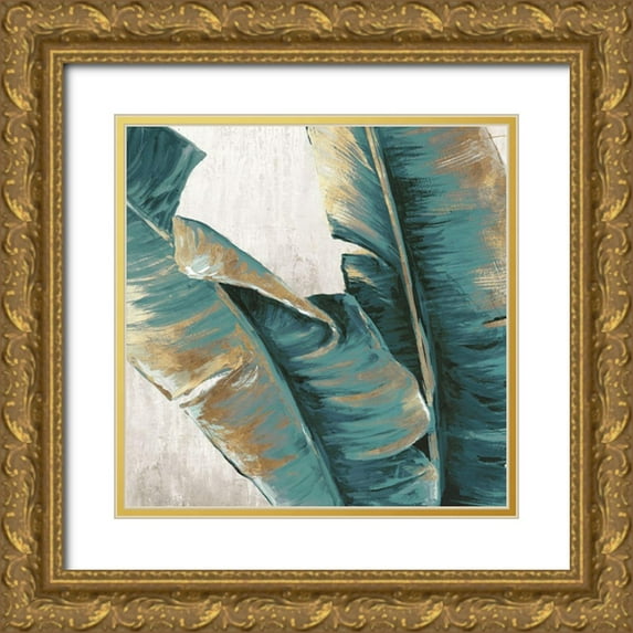Watts, Eva 20x20 Gold Ornate Wood Framed with Double Matting Museum Art Print Titled - Banana Leaf