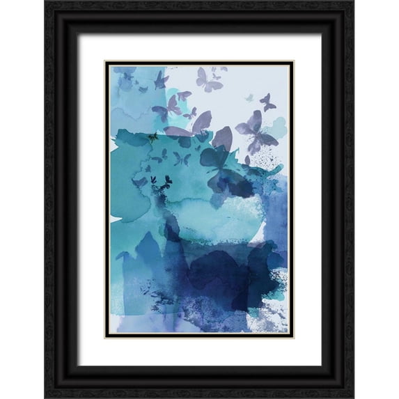 Watts, Eva 23x32 Black Ornate Wood Framed with Double Matting Museum Art Print Titled - Tides II