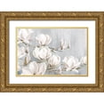 thumbnail image 1 of Watts, Eva 24x17 Gold Ornate Wood Framed with Double Matting Museum Art Print Titled - White Magnolia, 1 of 4