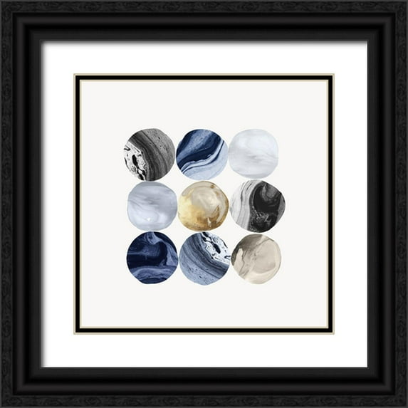 Watts, Eva 26x26 Black Ornate Wood Framed with Double Matting Museum Art Print Titled - Encompass Marble I