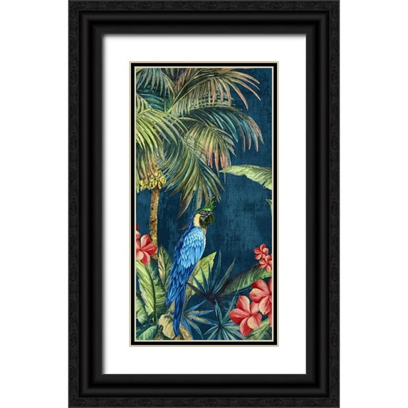Watts, Eva 9x14 Black Ornate Wood Framed with Double Matting Museum Art Print Titled - Tropicano II