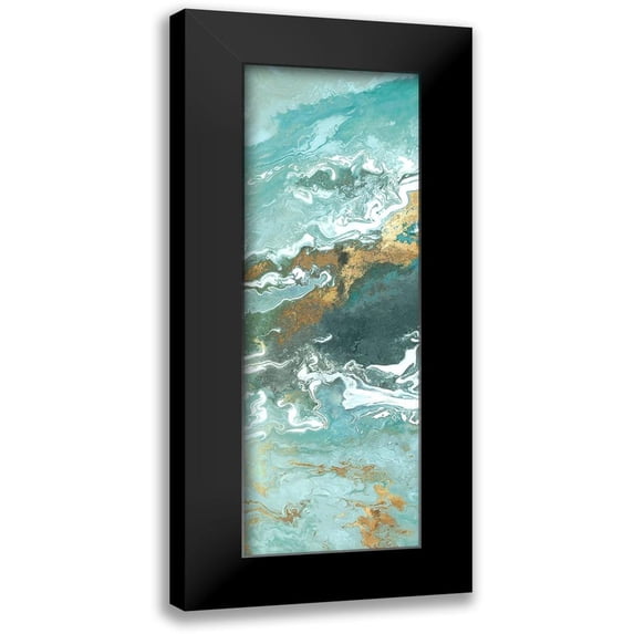 Watts, Eva 9x18 Black Modern Framed Museum Art Print Titled - Green Marble I