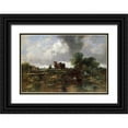 thumbnail image 1 of Watts, Frederick Waters 14x11 Black Ornate Wood Framed with Double Matting Museum Art Print Titled - A Wooded River Landscape, 1 of 4