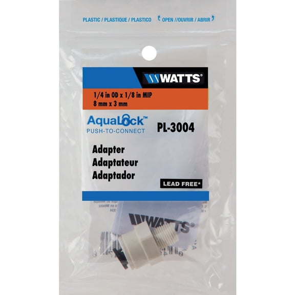 Watts PL-3004 Push Male Adapter, 1/8-Inch MIP