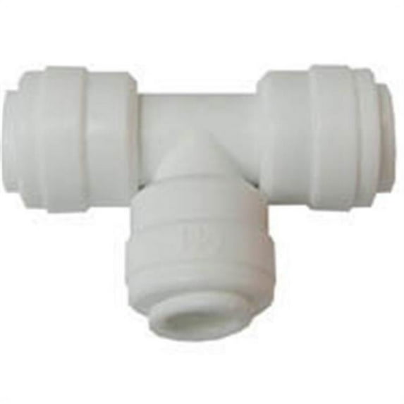 Watts PL-3023 Tube Tee, 3/8 in Run, Push-Fit Run Connection, 3/8 in Branch, Push-Fit Branch Connecti