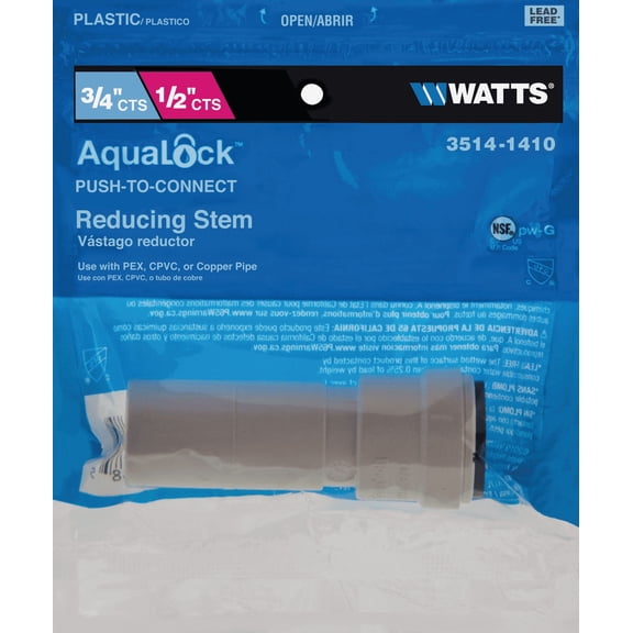 Watts Quick Connect Stackable Plastic Coupling - Pack of 2 Residential Use, Standard Application