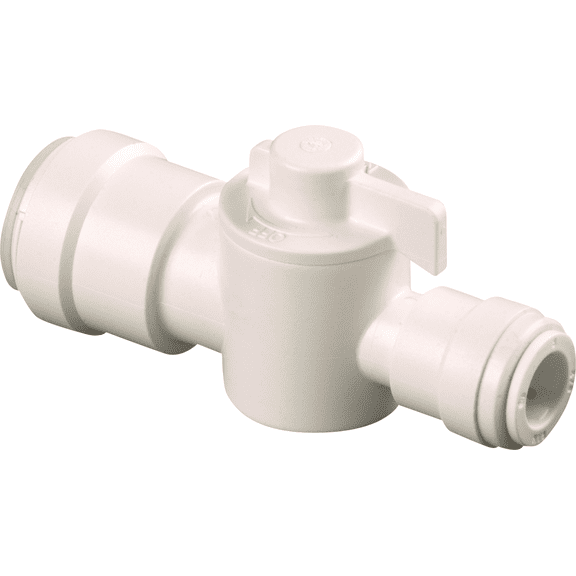 Watts Quick Connect Straight Stop Shutoff Push Valve - Single Pack Standard Mounting Hardware, Drop-In Replacement
