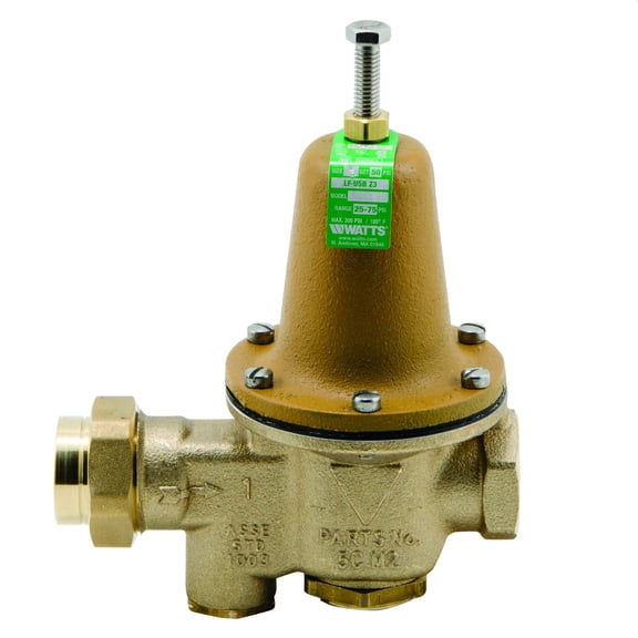 Watts Water Pressure Reducing Valve, 3/4 In., Lead Free