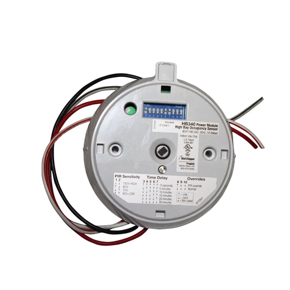 Wattstopper HB-340 High Bay Occupancy Sensor Standard Module Fixture Mount 347/480 VDC Indoor Use, W