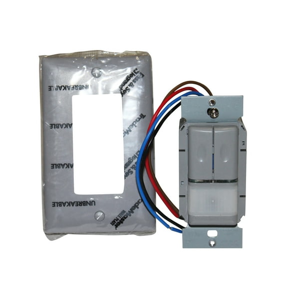 Wattstopper WA-300 Gray Decora Style Dual Relay Automatic Wall Switch Occupancy Sensor