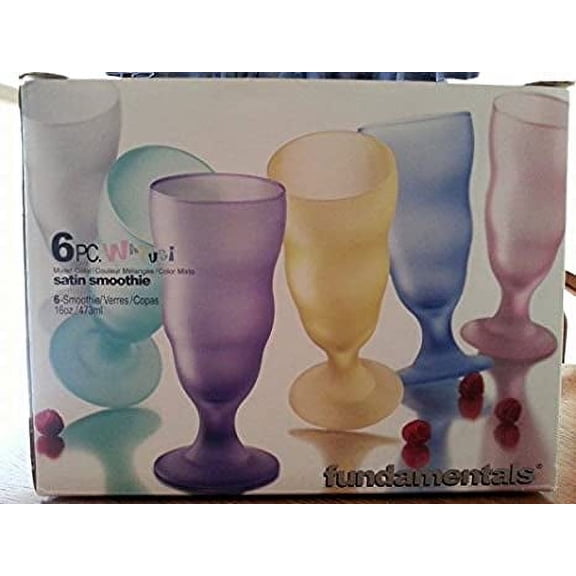 Watusi Mixed Color Satin Smoothie Glasses