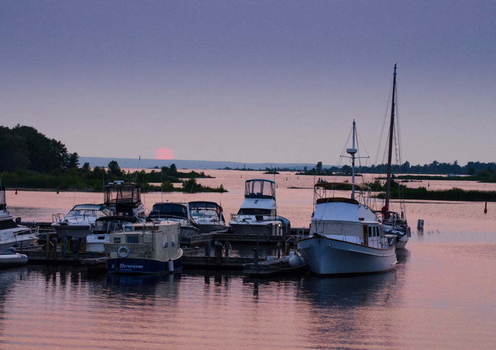 Waubaushene harbor at sunset, Ontario, Canada Poster Print by Panoramic