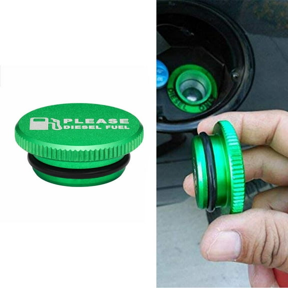 Wauebuly Magnetic Truck Diesel Fuel Gas Tank Cap Green for 2013-2017 Dodge Ram Cummins and EcoDiesel 1500 2500 3500 4500 5500 3.0L V6 Engines